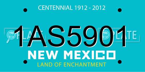 1AS5901 New Mexico License Plate