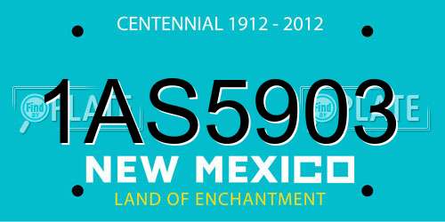 1AS5903 New Mexico License Plate