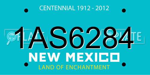 1AS6284 New Mexico License Plate