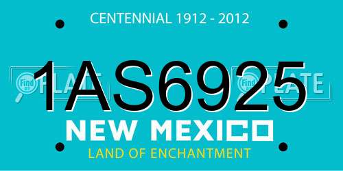 1AS6925 New Mexico License Plate