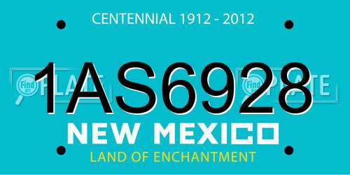 1AS6928 New Mexico License Plate