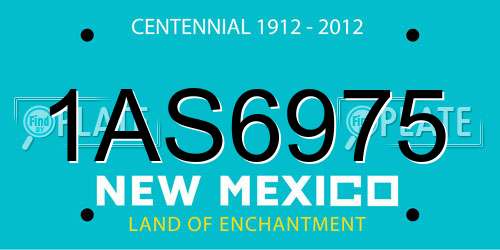 1AS6975 New Mexico License Plate