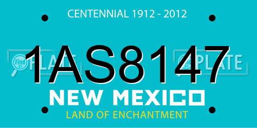 1AS8147 New Mexico License Plate