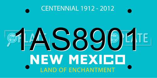 1AS8901 New Mexico License Plate