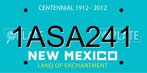 1ASA241 New Mexico License Plate