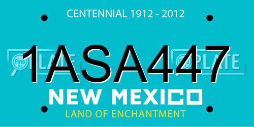 1ASA447 New Mexico License Plate