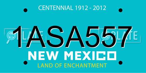 1ASA557 New Mexico License Plate