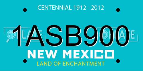 1ASB900 New Mexico License Plate