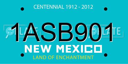 1ASB901 New Mexico License Plate
