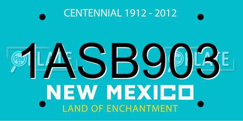 1ASB903 New Mexico License Plate