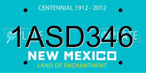 1ASD346 New Mexico License Plate