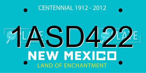 1ASD422 New Mexico License Plate