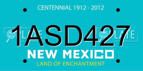 1ASD427 New Mexico License Plate
