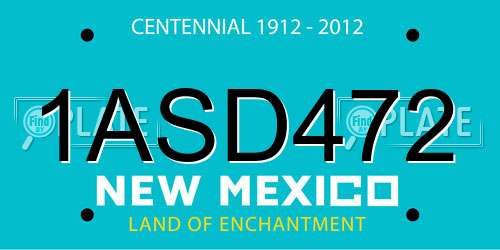 1ASD472 New Mexico License Plate