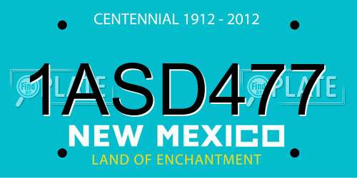 1ASD477 New Mexico License Plate