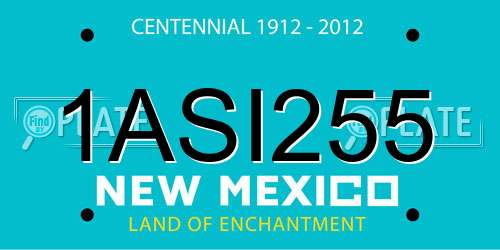 1ASI255 New Mexico License Plate