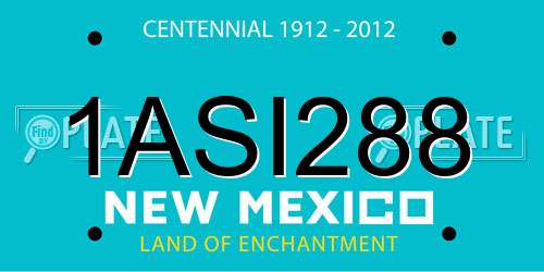1ASI288 New Mexico License Plate