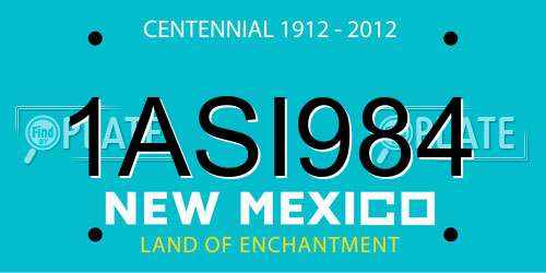 1ASI984 New Mexico License Plate