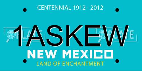 1ASKEW New Mexico License Plate