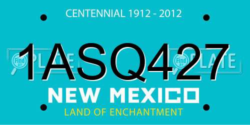 1ASQ427 New Mexico License Plate