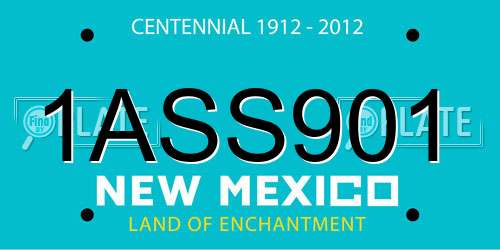 1ASS901 New Mexico License Plate