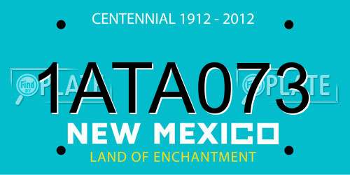 1ATA073 New Mexico License Plate