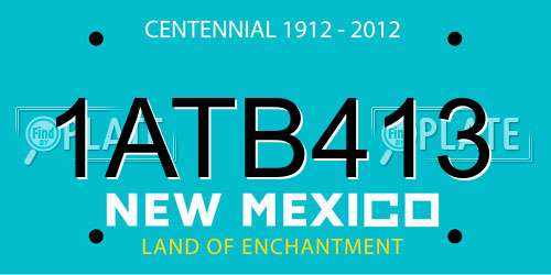 1ATB413 New Mexico License Plate