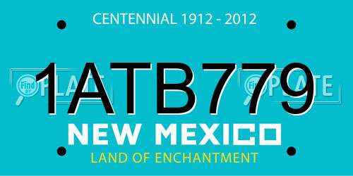 1ATB779 New Mexico License Plate