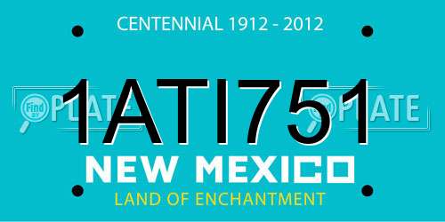 1ATI751 New Mexico License Plate