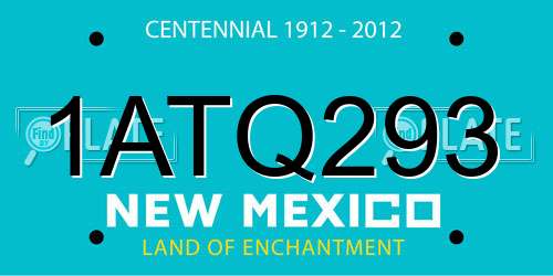 1ATQ293 New Mexico License Plate