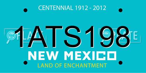 1ATS198 New Mexico License Plate