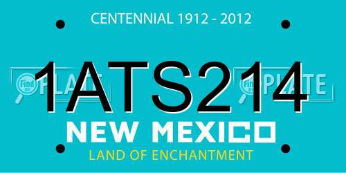 1ATS214 New Mexico License Plate