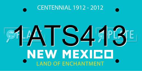 1ATS413 New Mexico License Plate