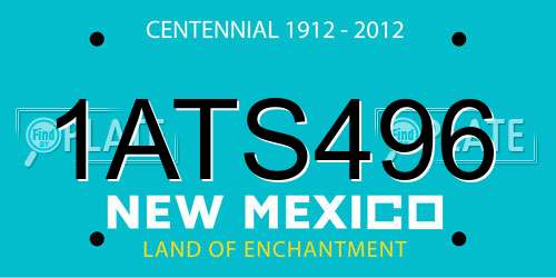 1ATS496 New Mexico License Plate