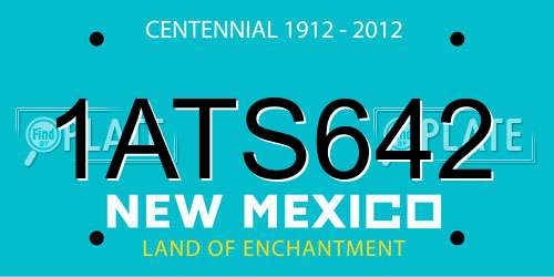 1ATS642 New Mexico License Plate