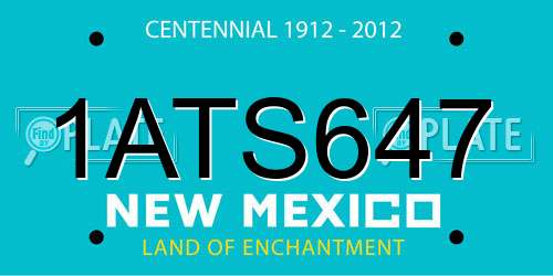 1ATS647 New Mexico License Plate