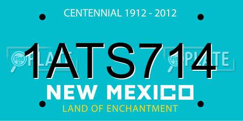 1ATS714 New Mexico License Plate