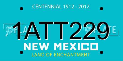 1ATT229 New Mexico License Plate