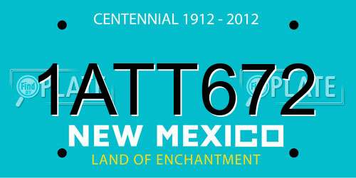 1ATT672 New Mexico License Plate
