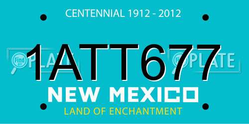1ATT677 New Mexico License Plate
