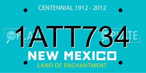 1ATT734 New Mexico License Plate
