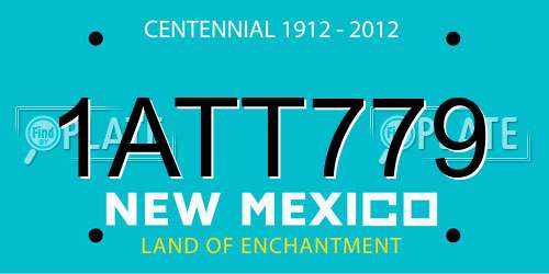 1ATT779 New Mexico License Plate