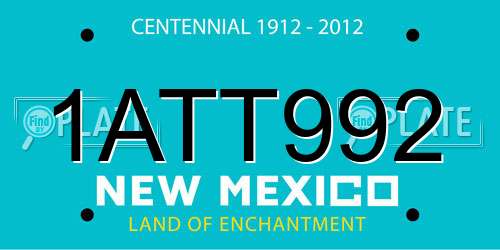 1ATT992 New Mexico License Plate