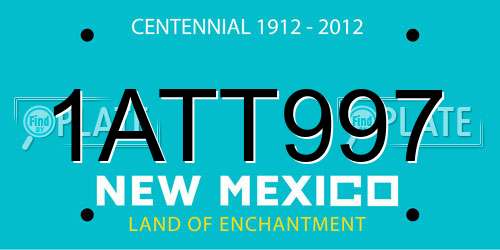 1ATT997 New Mexico License Plate