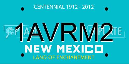 1AVRM2 New Mexico License Plate