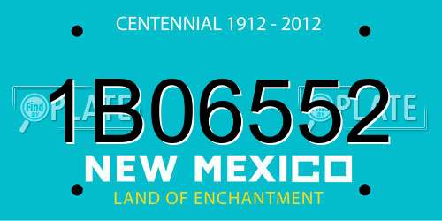 1B06552 New Mexico License Plate
