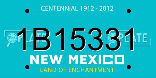 1B15331 New Mexico License Plate