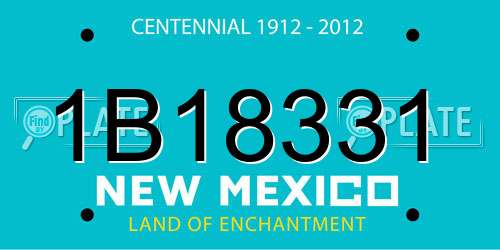 1B18331 New Mexico License Plate