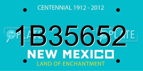 1B35652 New Mexico License Plate