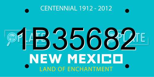 1B35682 New Mexico License Plate